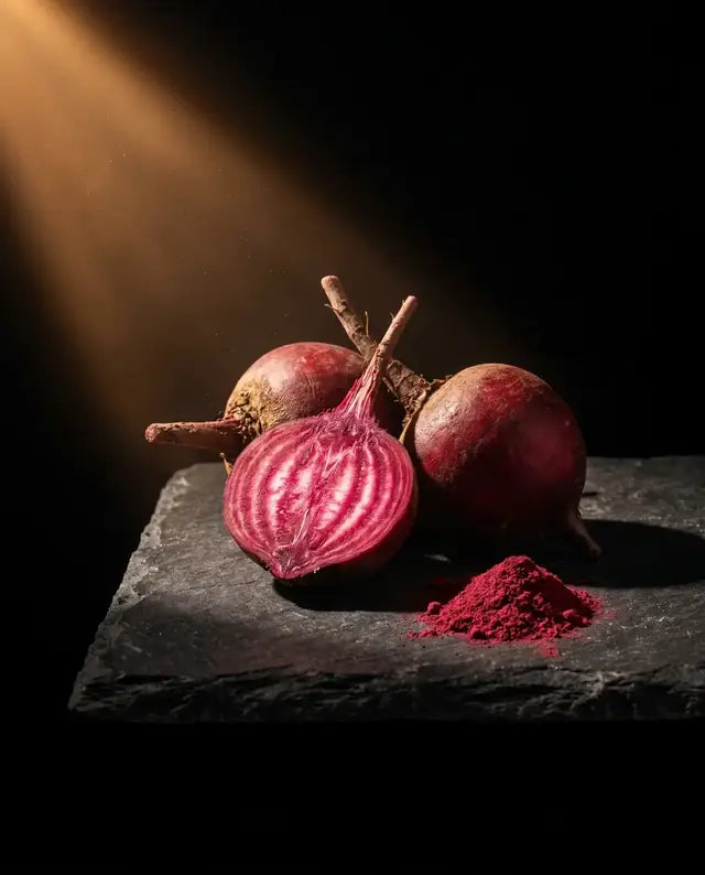Organic beet roots and beet powder